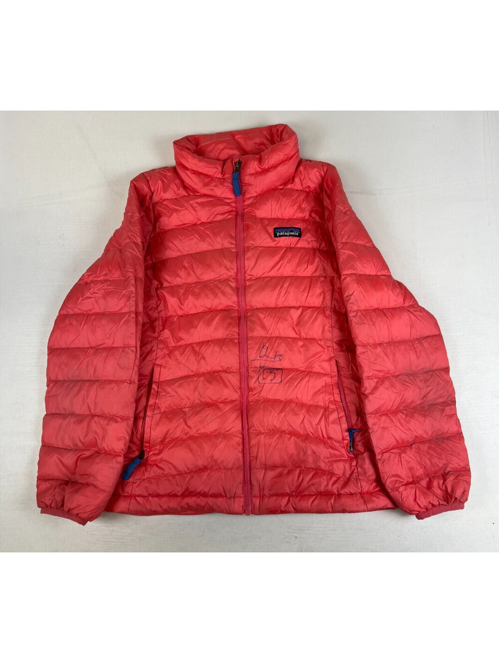 Patagonia Kids M 10 Pink Down Puffer Jacket Full Zip Quilted Outerwear